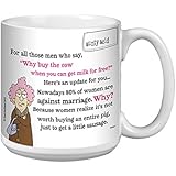 Tree-Free Greetings XM27887 Aunty Acid Artful Jumbo Mug, 20-Ounce, Free Milk