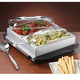 Nostalgia Electrics 2-Station Buffet Server Non-Stick by Nostalgia Electrics