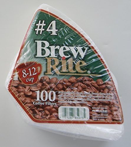 #4 Cone Coffee Filter, 100-Count-Brew Rite-46-101W/24 by Rockline Industries
