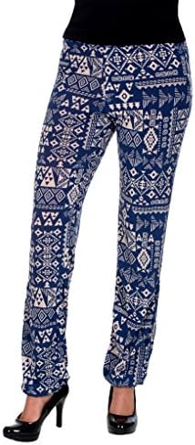 Women's Sheer Harem Pants by Mesmera (Medium, Aztec-Blue)