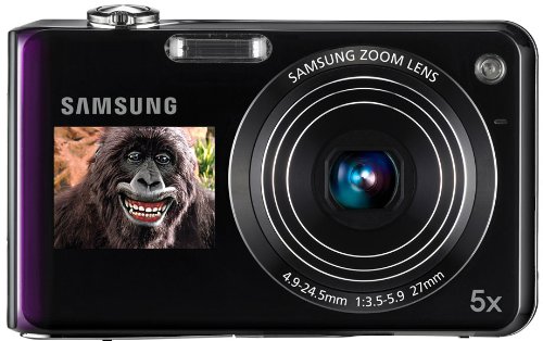 Samsung PL150 Digitalkamera (nur microSD, 12 Megapixel, 5-fach opt. Zoom, duales Display, Bildstabilisierung, Weitwinkel) lila