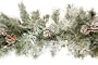 Good Tidings TWE95646 9-Feet by 12-Inch Frosted Artificial Prelit Christmas Garland