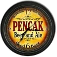 Pencak 's Beer and Ale Black Cascading Pub Style Wall Clock