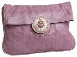 Rampage Glazed Leather Oversized Clutch