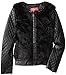 Catherine Malandrino Big Girls' Moto Jacket with Faux Fur