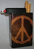 Cigarette Case With Lighter Holder Peace Brick Wall