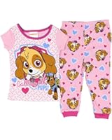 Nickelodeon Paw Patrol Little Girls' Skye Short Sleeve Snug Fit Pajama Set