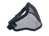 Airsoft Half Face Mask With Wire Mesh Black