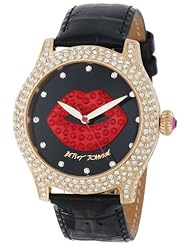 Betsey Johnson Womens BJ00019-58 Analog 3D Lip Graphic Dial Watch
