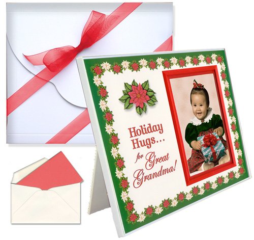 Holiday Hugs for Great Grandma - Christmas Picture Frame Gift Package