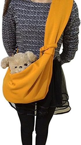 FantasticBaby Reversible Pets Carrier Dog Cat Carrier Cloth Totes Puppy Kitten Rabbit Single Shoulder Bag Pouch 3Colors Yellow