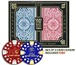 KEM Arrow 100% Plastic Playing Cards, 2 Decks Bridge Size Regular Index w/ 2 Free Card Covers KEM Arrow 100% Plastic Playing Cards, 2 Decks Bridge Size Regular Index w/ 2 Free Card Covers