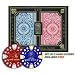Kem 100% Plastic Playing Cards - Arrow 2-Deck Set, Bridge Size Jumbo Index w/ 2 Free Card Covers