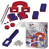 Kids Science Super Magnet Kit: includes a variety of magnets in different shapes and sizes, metal nuts, paper clips and more. Kit also includes instructions and fun magnet facts.