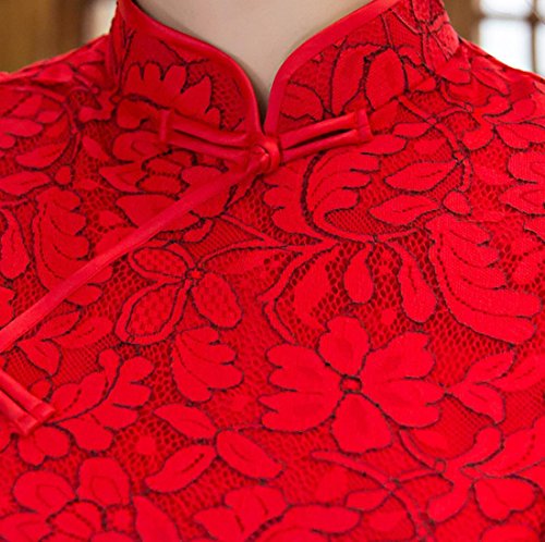 Wincolor-Womens-Short-Sleeve-Floral-Lace-Qipao-Wedding-Dress-Chinese-Traditional-Cheongsam