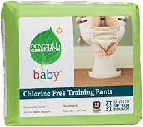 Seventh Generation Training Pants, 2t-3t, (26-34 Lbs), 29-Count Packages  (Pack of 4) (116 Training Pants) [Amazon Frustration-Free Packaging]
From Seventh Generation
