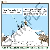 Rich Diesslins Funny KNOTS Scouting Cartoons - Plan a Practical Location for All Facilities - Desk Clocks