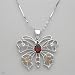 Necklace With 2.10ctw Precious Stones - Genuine Citrines, Diamonds, Garnet and Topazes Made of 925 Sterling silver. Total item weight 9.0g Length 16in