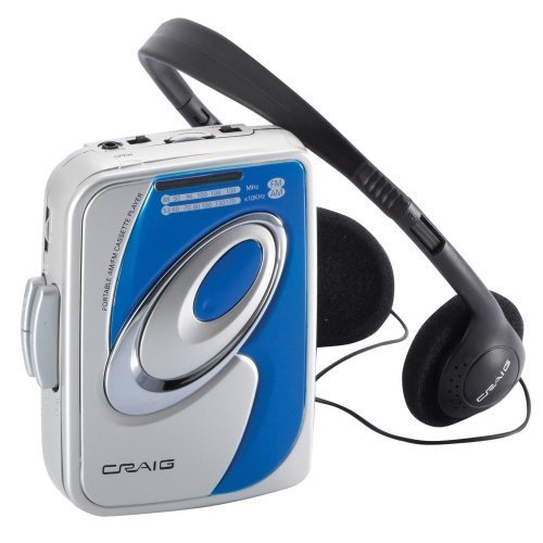 Craig Electronics CS2301A Personal AM/FM Stereo Radio Cassette Player with Headphones