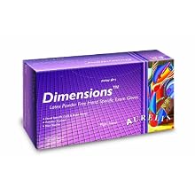 Aurelia Dimensions 6992 Latex Glove, Powder Free, 9.4" Length, 5 mils Thick