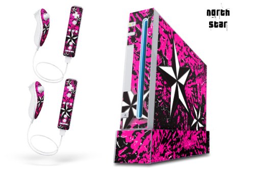 Nintendo Wii Console Skin - Northstar Pink