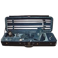 ViolinSmart Oblong Violin Case 4/4 Full Size (Gray)