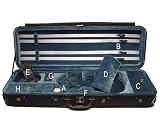 ViolinSmart Oblong Violin Case 4/4 Full Size (Gray)