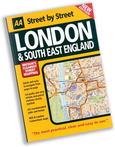 AA London and SE England Street Map Scale 1 to 25000 2.5 Miles to 1 Inch A4 Ref 0780749544