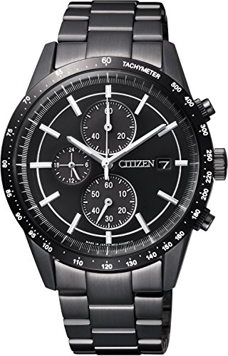 [シチズン]CITIZEN 腕時計 CITIZEN-Collection シチズンコレクション Eco-Drive エコ・ドライブ メタルフェイス 日本製 オールブラックモデル CA0455-53E メンズ