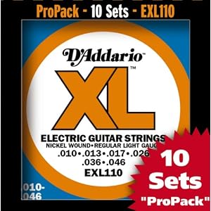 DAddario EXL110 10P Nickel Regular Light Electric Guitar Strings, 10 Sets 51JQJIP6eSL. SL500 AA300 DAddario EXL110 10P Nickel Regular Light Electric Guitar Strings, 10 Sets