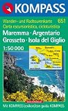  : Kompass Karten, Maremma, Argentario, Grosseto, Isola del Giglio: Wander- und Bikekarte. Carta escursionistica, cicloturistica