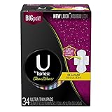 UPC 036000425482 product image for U by Kotex CleanWear Ultra Thin Regular Pads with Wings, Unscented, 34 Count | upcitemdb.com