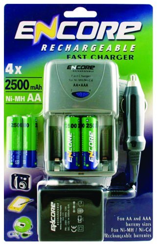  : Encore En0008c Fast Charger + 4 X Aa 2700mah Batteries