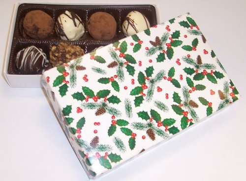Scott's Cakes Assorted Truffles 1 2 Pound Holly Box by Scott's Cakes