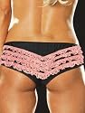 Black/Pink or Red/Red Peggy Panty Ruffle Back Rhumba Panty - Great for intimate times, costumes, sexy costumes & More!