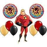 Disney Pixar The Incredibles Mr. Incredible Party Balloons Decorating Kit (9 Pieces)