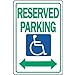 Hy-Ko Products HW-32 Reserved Handicap Parking Heavy Duty Aluminum Sign 12