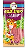 Paskesz Wild Cherry Flavored Sour Sticks 3.5 Oz. (Pack of 6)
