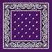 DEEP PURPLE Bandana with square Paisley pattern