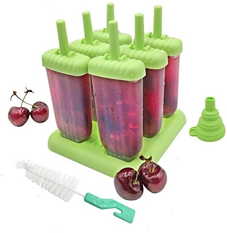Ice Pop Maker Popsicle Molds with free FOLDING FUNNEL and BRUSH BPA free