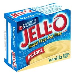Jell-O Sugar Free-Fat Free Instant Pudding & Pie Filling, Vanilla, 1-Ounce Boxes (Pack of 24)