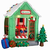 Gemmy 7' Animated Rotating Village Toy Shop Inflatable