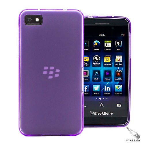 Hyperion Flexible TPU Case for Blackberry 10 Blackberry Z10 Smart Phone - Matte Purple (Compatible with ALL Blackberry Z10 Models) **Hyperion Retail Packaging**