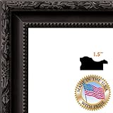IMAGE OF 8x12 / 8 x 12 Black Picture Frame - NEW .. 1.5'' wide Complete