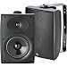 Athena AS-06 2-Way Outdoor Speakers with Brackets, Matte Black (Pair)