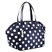 Sachi 52-055 Insulated Fashion Lunch Tote, Blue with White Dot