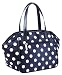 Sachi 52-055 Insulated Fashion Lunch Tote, Blue with White Dot