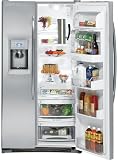 Review GE  / GE Profile PSC23PSWSS 23.2 cu. ft. Counter-Depth Side by Side Refrigerator with 3 Glass Shelves, ClimateKeeper2 System, Gallon Door Storage and External Water/Ice Dispenser & Color LCD Touch Controls: Stainless Steel