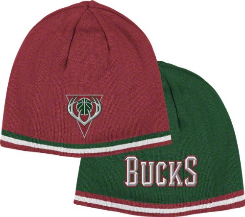 Milwaukee Bucks Over And Back Reversible Knit Hat
