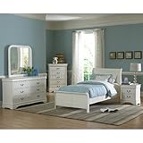 Marianne Youth Panel Bedroom Set (White) (Full) by Homelegance